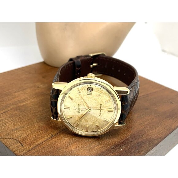Omega Seamaster 166.03 Men's Watch Vintage 1965 Swiss Automatic Gold Tone 34mm - Picture 8 of 14